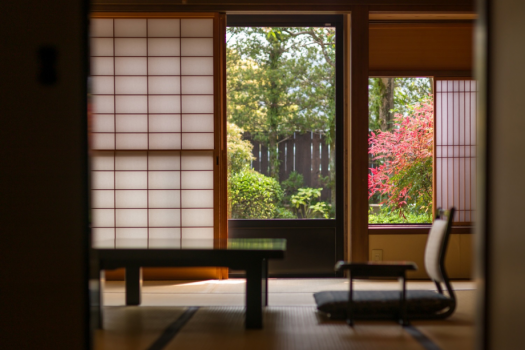萩の宿 常茂恵 日本庭園を望む二間続きの和室　10帖＋4.5帖（1階庭園側、禁煙）