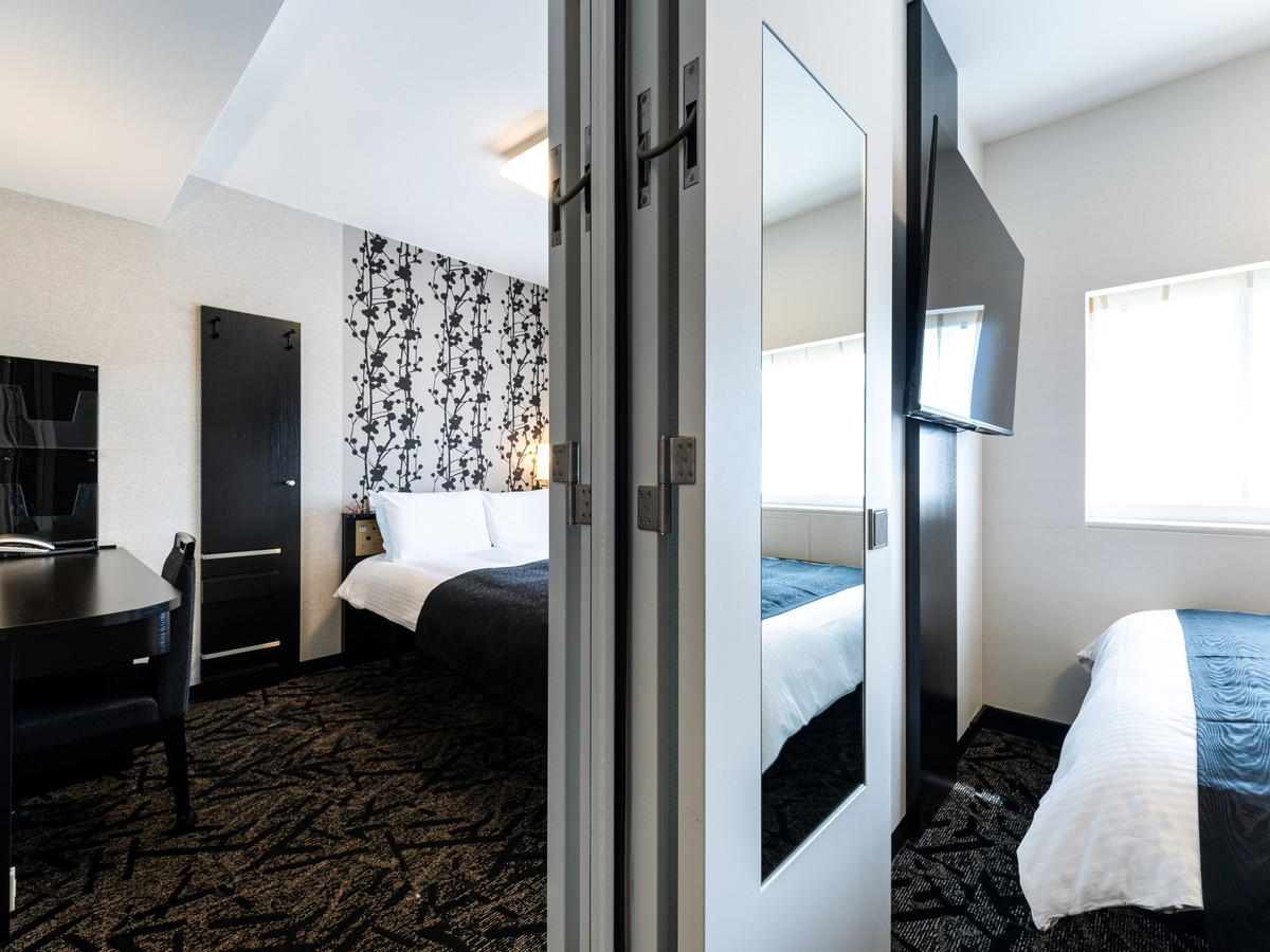 アパホテル＜長崎出島＞ S-Sコネクトツインルーム （140㎝幅×2ベッド）全室禁煙　