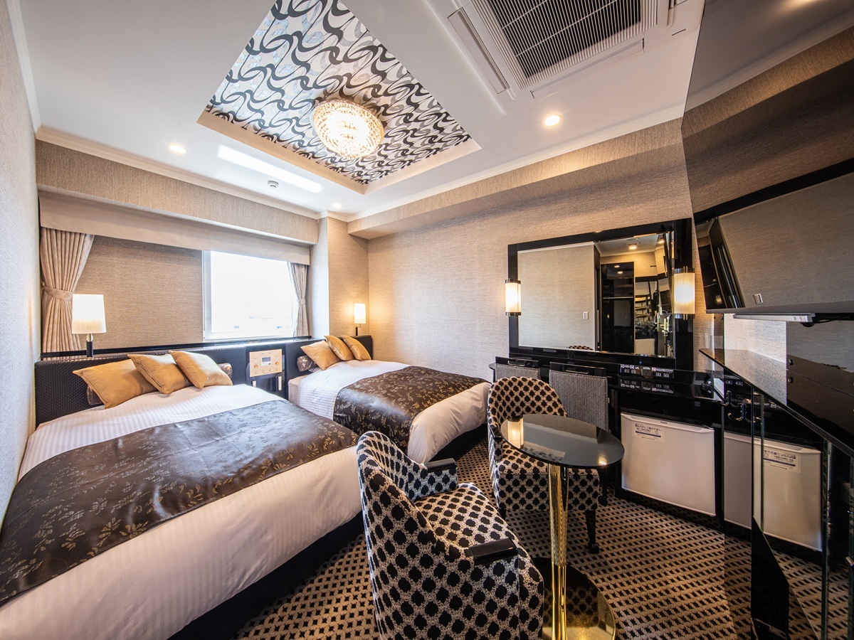 アパホテル＜博多駅筑紫口＞ 【セントラル棟】デラックスツイン 禁煙◆館内に大浴殿あり