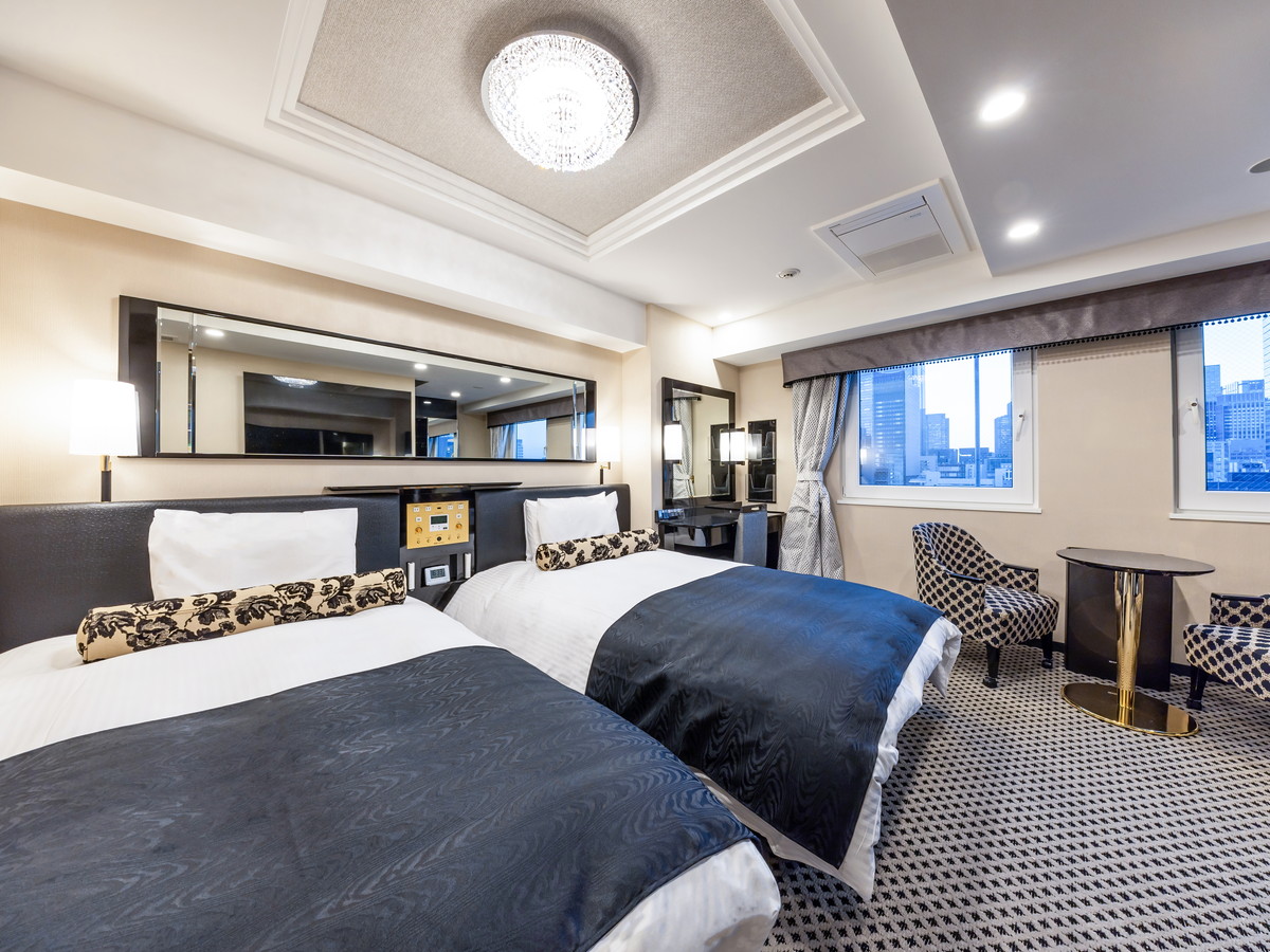 アパホテル〈茅場町八丁堀駅前〉 デラックスツインルーム　全室禁煙