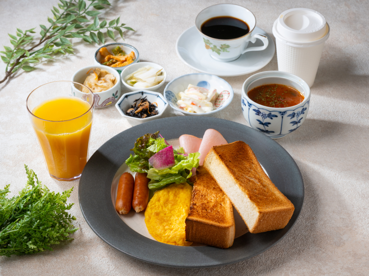 アパホテル＜日本橋浜町駅南＞ 【朝食付き】◆7時から営業◆ 4種類から選べるセットメニュー！