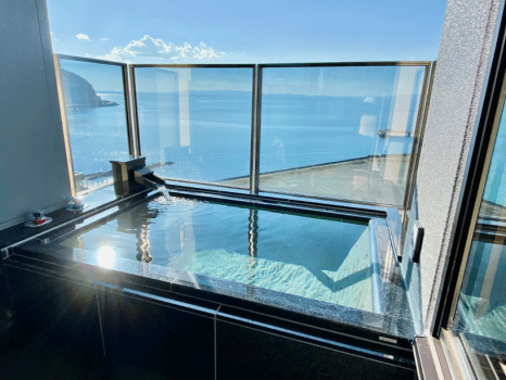 浅虫温泉 南部屋・海扇閣 <禁煙>温泉露天風呂付【ラグジュアリーツイン】【8F・60㎡・シモンズベッド】