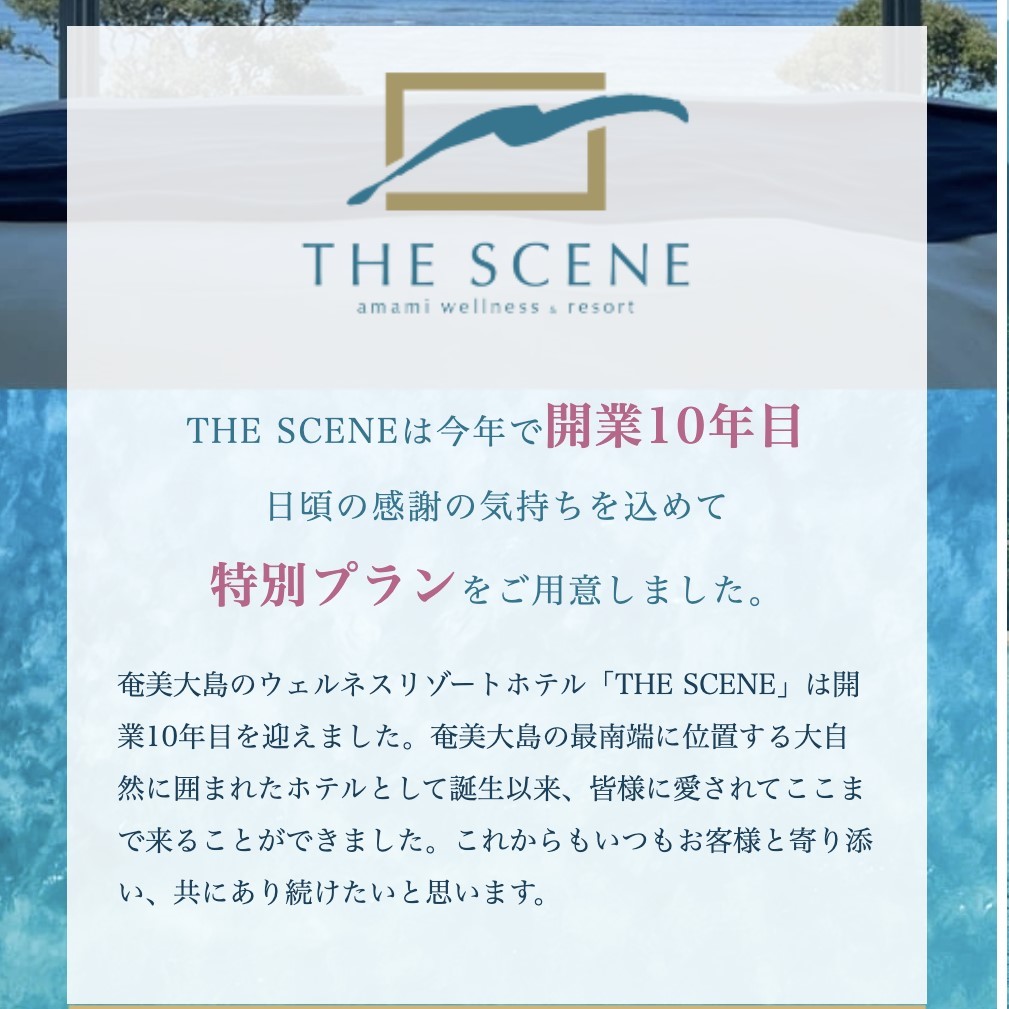 THE SCENE 【10周年限定】　オールインクルーシブプラン