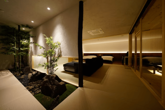 ホテルききょう <ダイナミックパッケージ専用>【 プライベート空間 輝 】源泉かけ流し半露天風呂・ダイニング付き!ワンフロアーに1室!贅沢なひと時