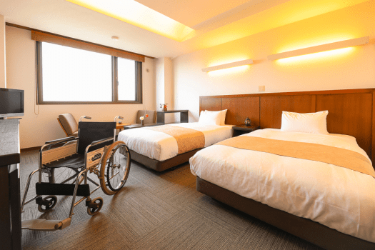 笹井ホテル 【コンフォートツイン：禁煙】トイレ付・バス無し※バリアフリー