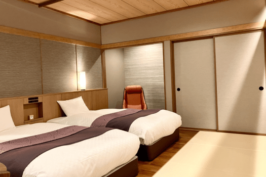 笹井ホテル 2023年12月改装【エグゼクティブ和ツイン：禁煙】バス・トイレ付