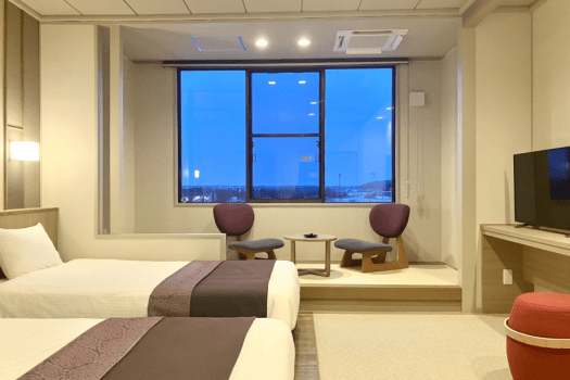 笹井ホテル 2023年12月改装！【和モダンツイン：禁煙】バス・トイレ付