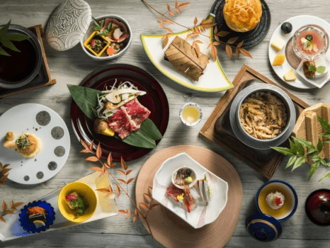 森の栖リゾート＆スパ ＜DPプラン＞【旬彩会席】旬の食材を盛り込んだ当館が一番オススメの夕食コース♪（別邸木もれび）