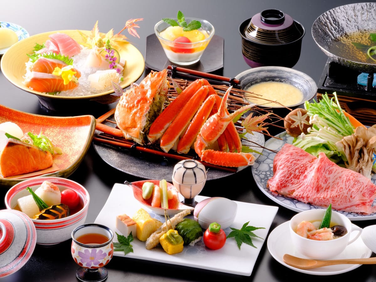 三朝館 【カニと和牛を楽しむ基本会席】鳥取和牛・本ズワイガニを同時に味わう欲張りプラン♪充実の山陰冬旅行