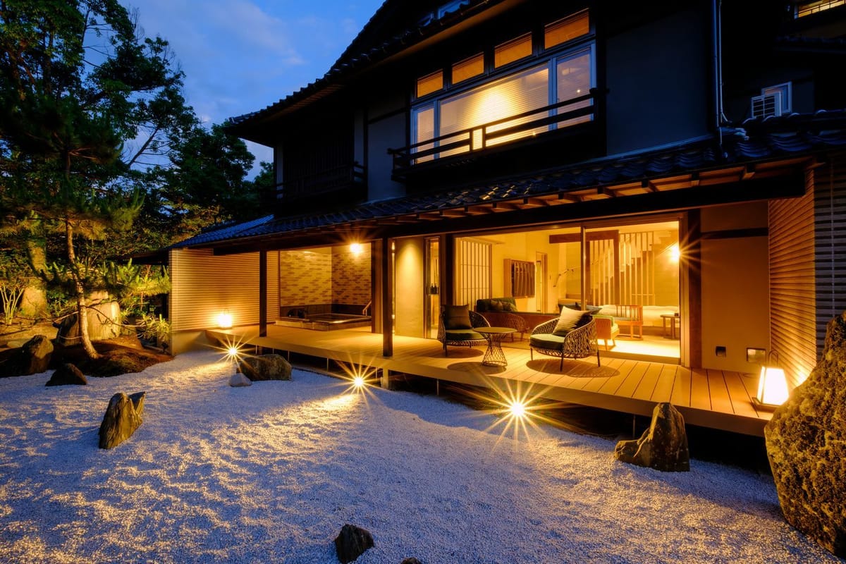 三朝館 【別邸 琳(禁煙)】メゾネット和モダン・テラス露天風呂付：約120平米