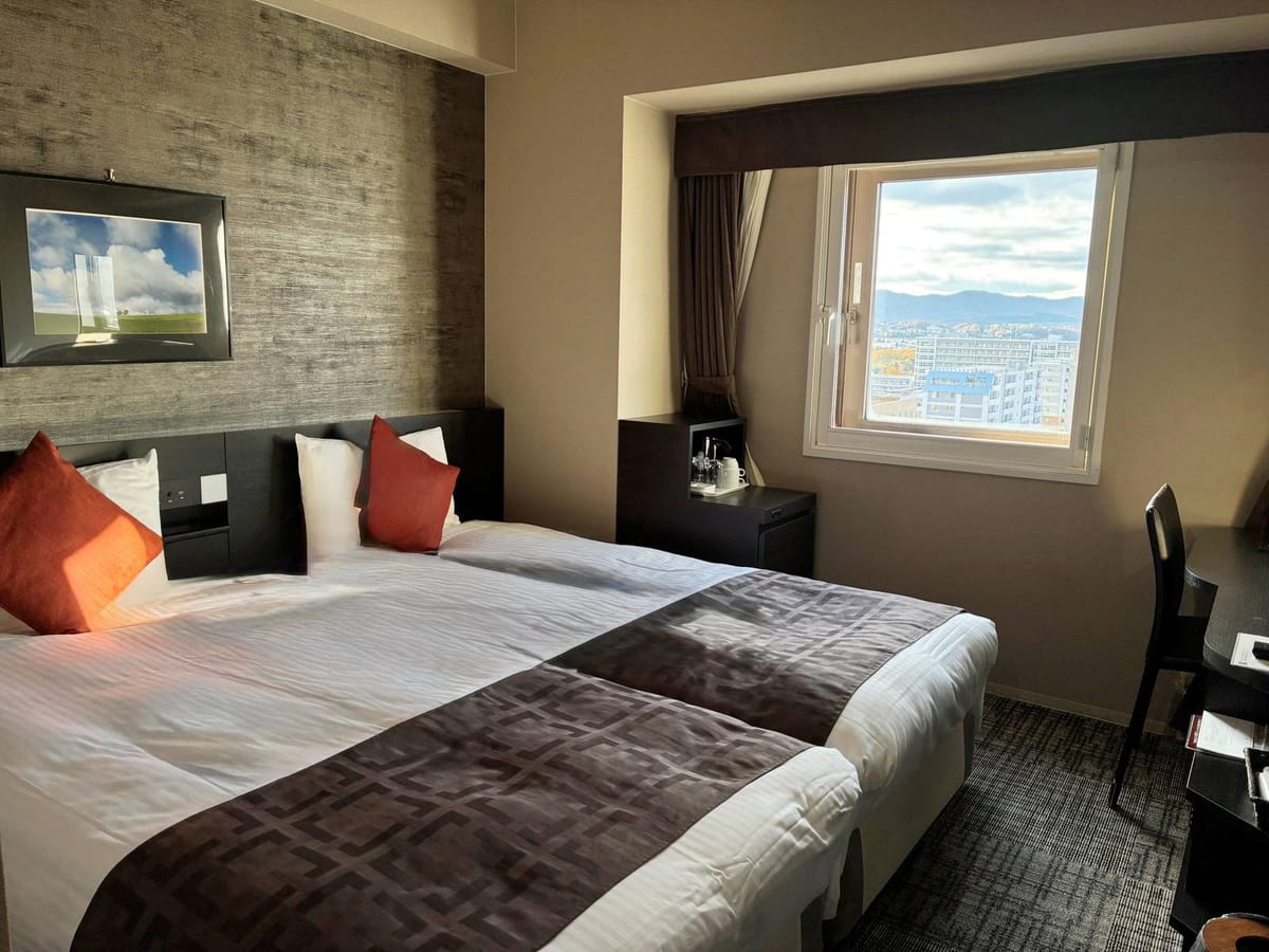 プレミアホテル-CABIN-旭川 高層階確約ハリウッドツイン(18㎡)ベッド幅97cm<禁煙>