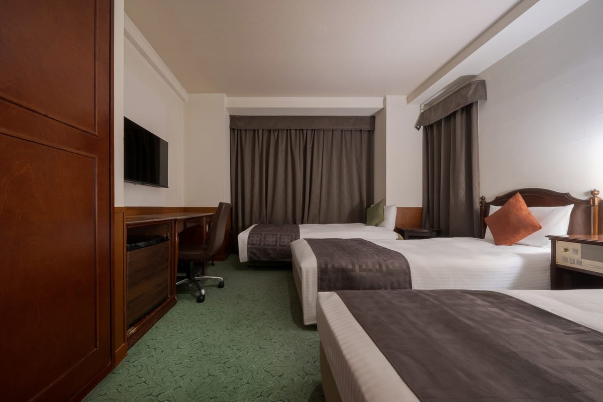 プレミアホテル-CABIN-旭川 デラックスツイン3名仕様(22㎡)【喫煙】