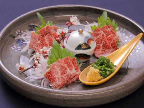 山鹿温泉　清流荘 【鹿門亭☆個室食】季節会席料理「旬」プラン◆　馬刺し付きコース　◆
