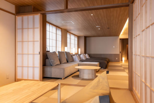 味と湯の宿ニューとみよし 【新館】デラックススイート／露天風呂付和室 海一望 3ベッド30畳間 角部屋 92ｍ2