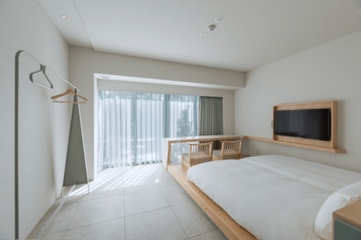 ITOMACHI HOTEL 0 　 スーペリアルーム【30㎡｜バスタブ｜ツイン】〇テラス・自転車