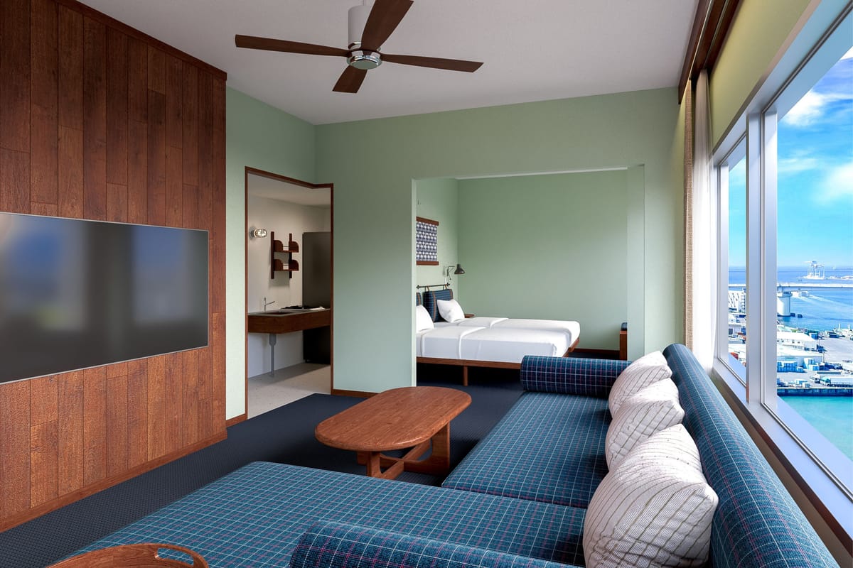 South Gate Hotel Okinawa プレミアムコーナー ベイサイド(2ベッドルーム/洗濯機)