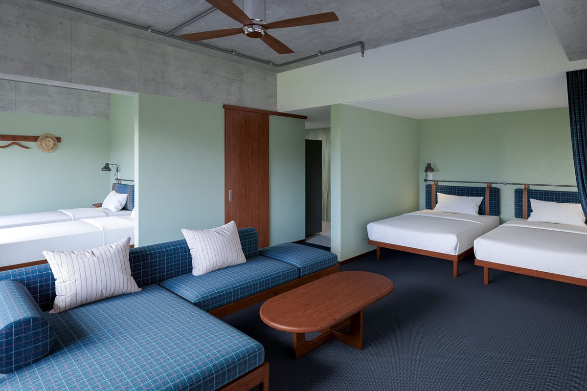 South Gate Hotel Okinawa プレミアコーナー テラス(2ベッドルーム/洗濯機)