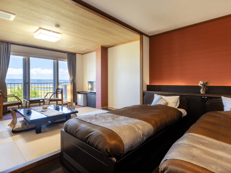 さんご草の郷 能取の荘 かがり屋 【湖の眺望】和洋室スーペリアツイン<新客室>
