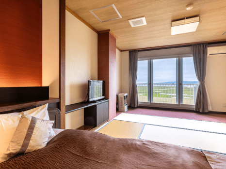 さんご草の郷 能取の荘 かがり屋 【湖の眺望】和洋室スーペリアツイン※ペット可