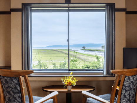 さんご草の郷 能取の荘 かがり屋 【湖の眺望:ミニバー付】角部屋デラックスツイン◇御神渡◇