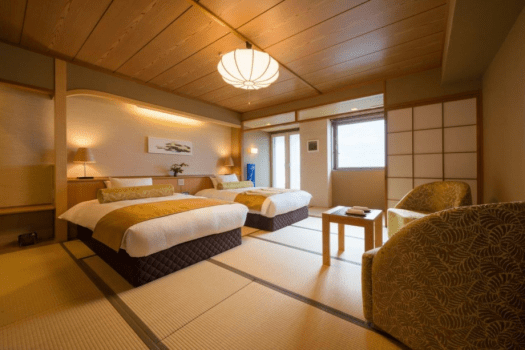 ホテルグランメール 山海荘 【禁煙】日本海を一望できる海側和室【ツインベッド】