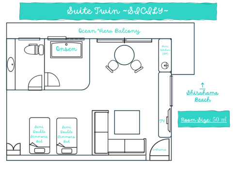 Hotel Sea Shell Suite Twin ~SICILY~
