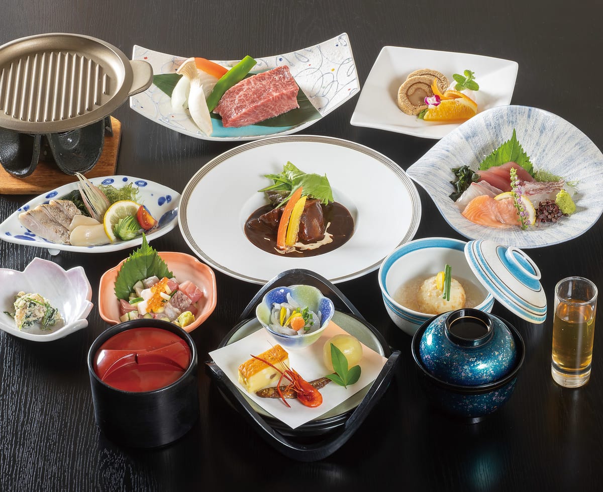 青島サンクマール 秋季限定◆華やぎ◆宮崎牛赤身ステーキ×ふぐ唐揚げ≪売店券&HP割引済&平日子供割有≫
