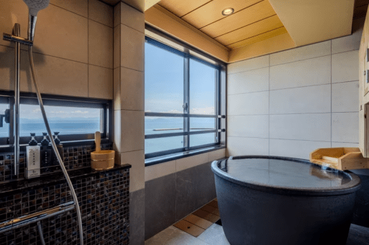 夫婦露天風呂の宿  吟松  半露天風呂付き洋室 ～汀乃音～