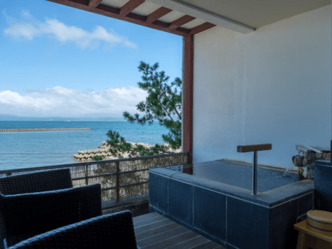 夫婦露天風呂の宿  吟松  【禁煙】＜岩露天風呂付き＞海側２階和洋室５畳+ツイン+まどろみ