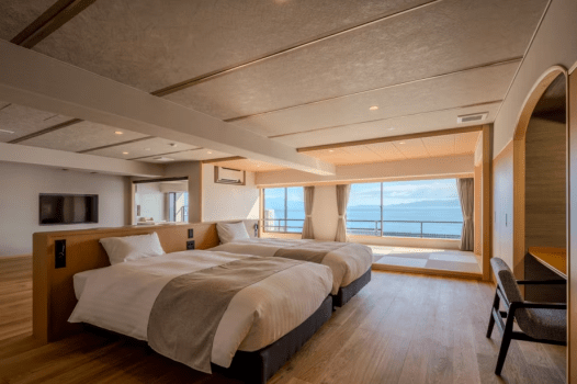 夫婦露天風呂の宿  吟松  露天風呂付きプレミアム和洋室 ～汐乃音～