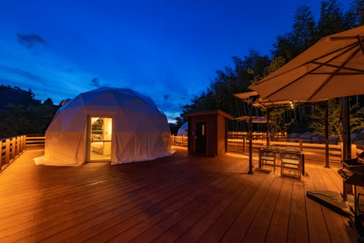 グランピング五感 【Jrスイート】134平米<デッキ付き>パノラマドーム