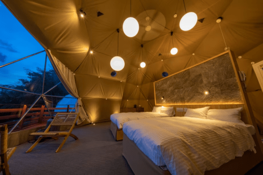 グランピング五感 【Jrスイート】134平米<デッキ付き>パノラマドーム