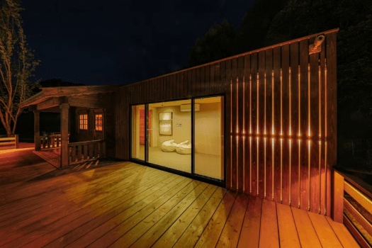 グランピング五感 【ログハウスタイプ】90平米~<デッキ付き>フォレストテラス