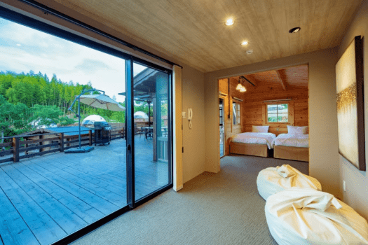 グランピング五感 【ログハウスタイプ】90平米~<デッキ付き>フォレストテラス
