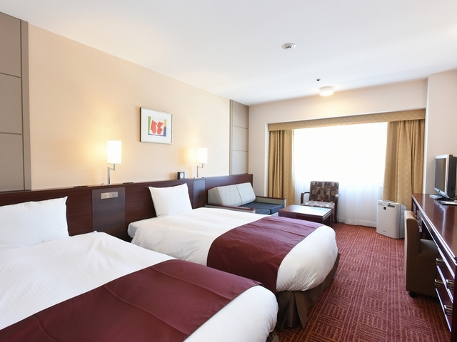 福山ニューキャッスルホテル スタンダードツイン喫煙（福山城側）