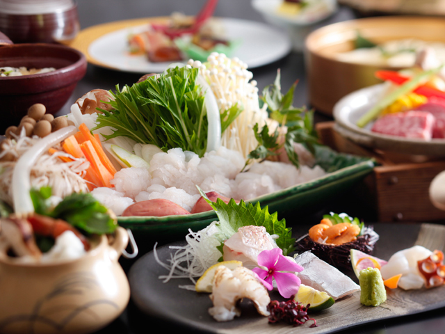 渚の荘 花季 【特選】錦秋鱧を味わう秋の味覚づくし会席～淡路牛・紅葉鯛ほか秋の山海の幸とともに～