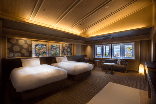 Hotel 侑楽 京八坂 和風ツインA(オープンエア青石和風呂付)