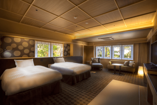 Hotel 侑楽 京八坂 和風ツインB(オープンエア青石和風呂付)
