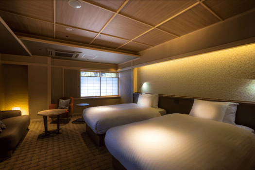 Hotel 侑楽 京八坂 和風ツインD(オープンエア青石和風呂付)