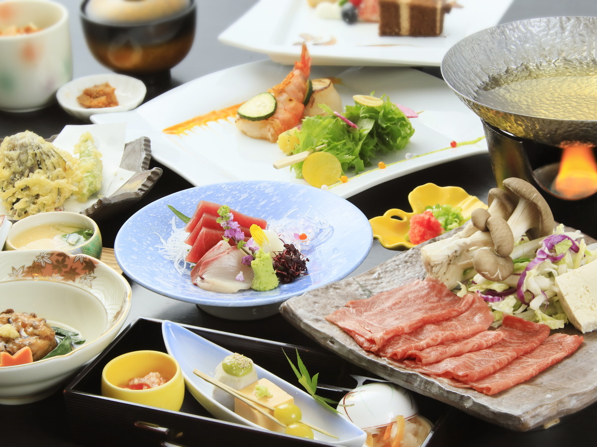ホテル談露館 【グレードアップ会席】<メインは黒毛和牛しゃぶしゃぶ>料理長厳選のこだわり和牛を使用