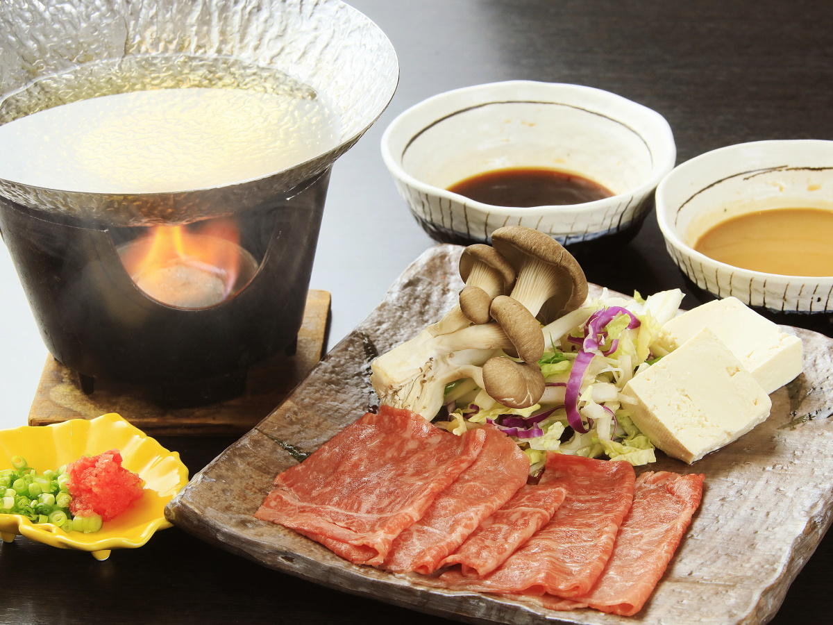 ホテル談露館 【グレードアップ会席】<メインは黒毛和牛しゃぶしゃぶ>料理長厳選のこだわり和牛を使用