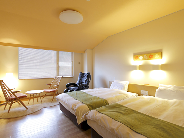 万座ホテルジュラク 【禁煙】25㎡ツイン・マッサージチェア付/西川エアーマット