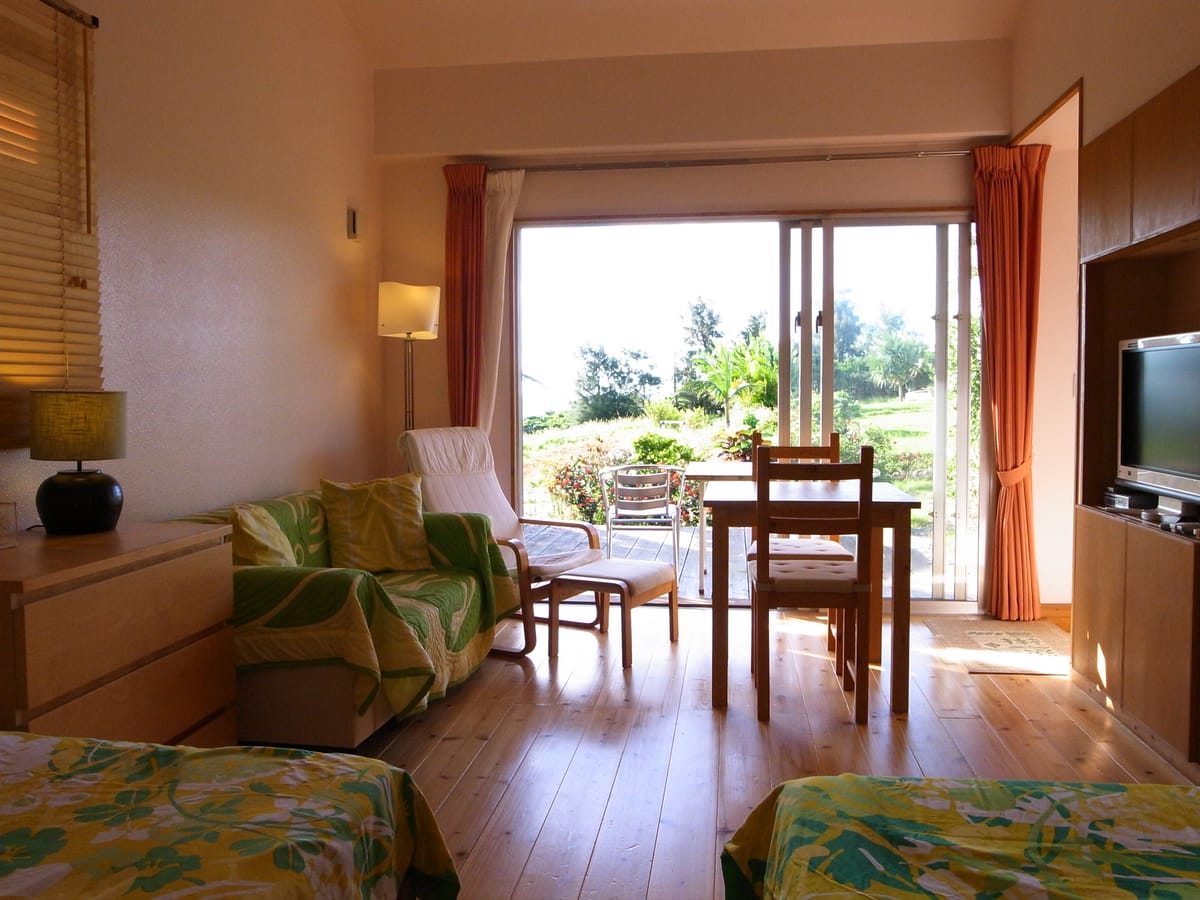 ビーチヴィレッジ野底 オーシャンビューコテージ●セミダブル●ツインルーム