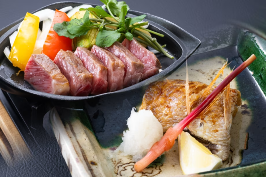まつさき 【メインをチョイス】のどぐろ塩焼き又は黒毛和牛ロースステーキ　～お好きな食材をお一人様ずつ選べるプラン～