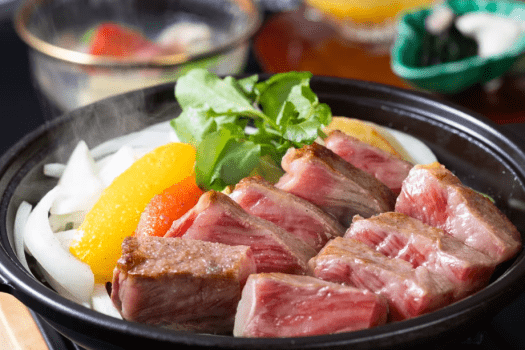 まつさき 【特撰和牛ロース懐石】極上ロースをステーキとしゃぶしゃぶの二つの誘惑~旬彩と和牛の饗宴~