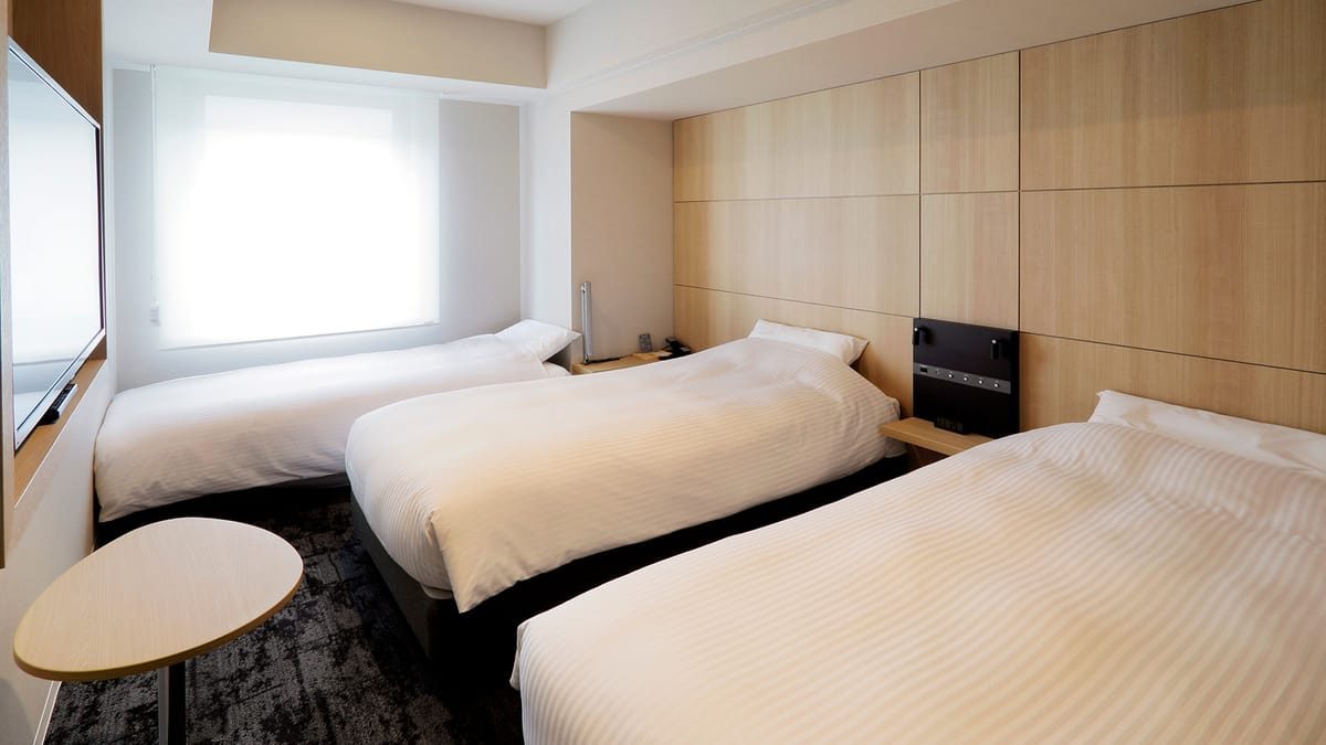 JRイン札幌北2条 ツイン禁煙◇105cm幅シモンズベッド◇3名様までご利用可