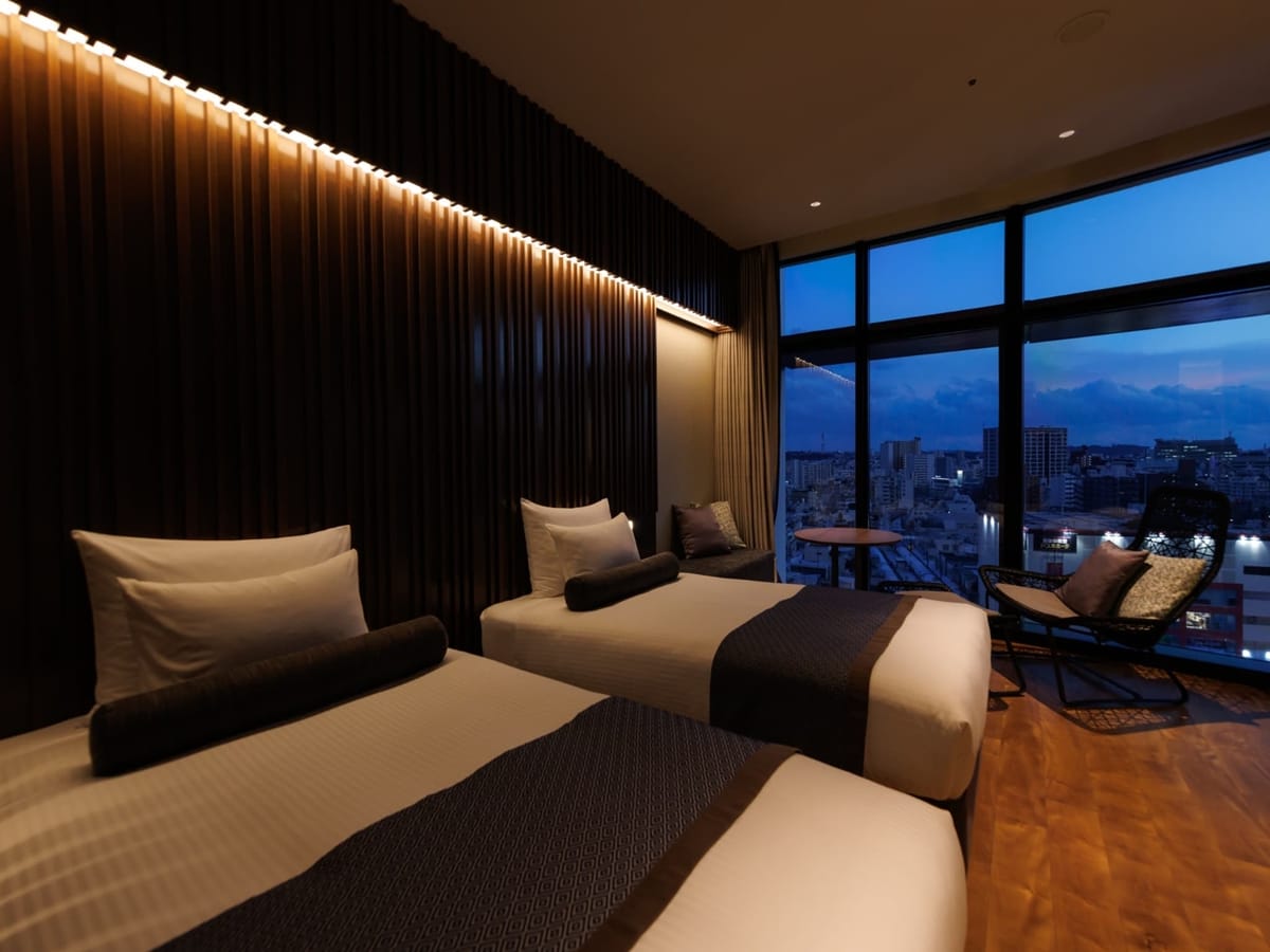 JR九州ホテルブラッサム那覇 【禁煙】プレミアムツイン｜Wi-Fi完備/洗い場付バスルーム