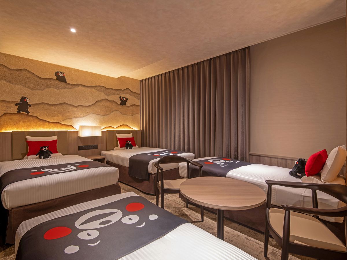 亀の井ホテル 阿蘇 くまモンルーム フォース(バス付)