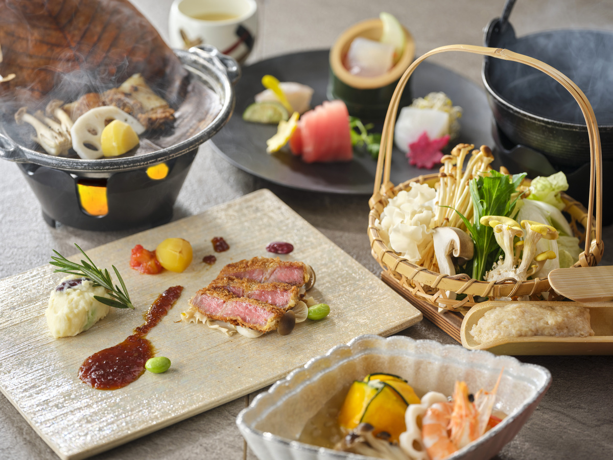 亀の井ホテル 潮来 【土地の恵み会席】新鮮な海の幸や洋食シェフが作る本格ビーフシチューが味わえる当ホテル一押し会席料理