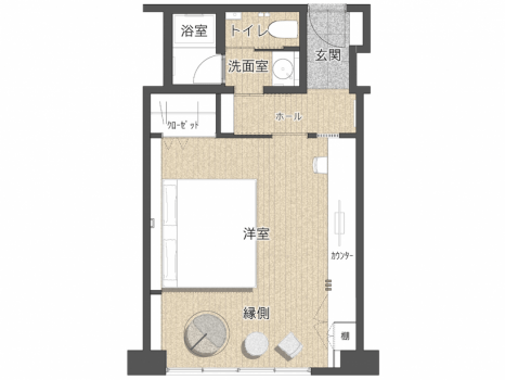 城西館 （禁煙）【天誠 リニューアル】和モダンハリウッドツイン<37平米>